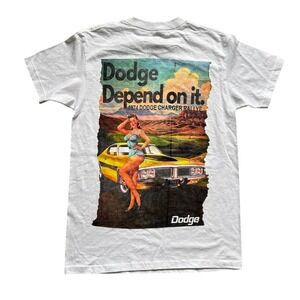 Dodge 1974 Charger Rallye Pin Up Graphic Car T-Shirt Unisex Men's S Small NWOT